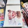 The bachata dancers watercolor, through my eyes