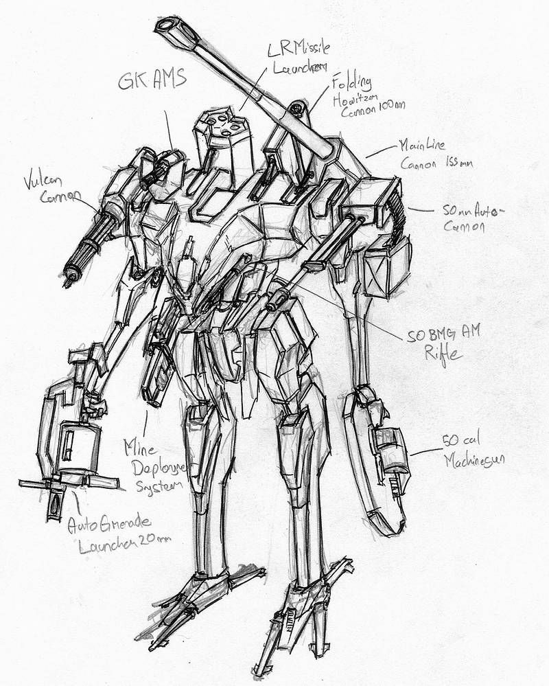 Mecha Concept by Qualinwraith on DeviantArt