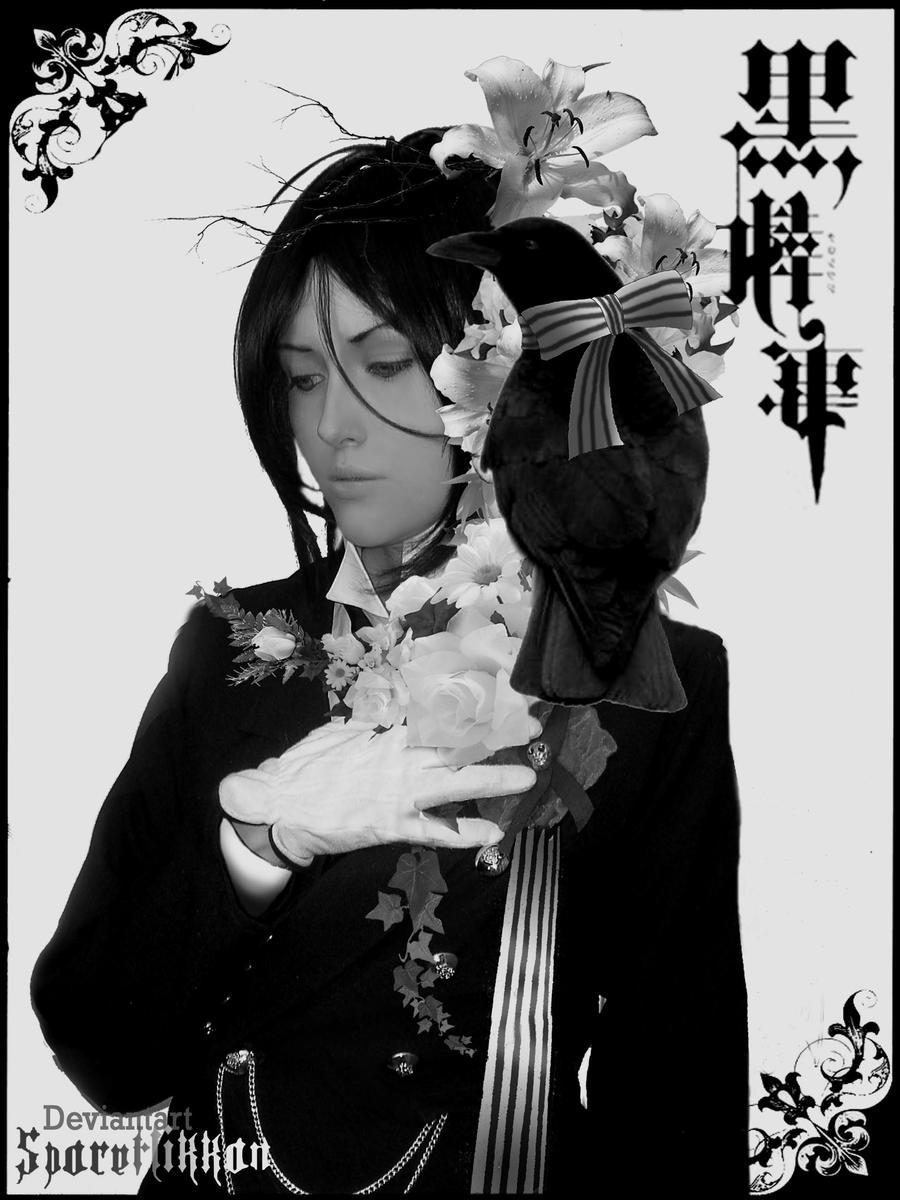 Sebastian with crow3_grayscale