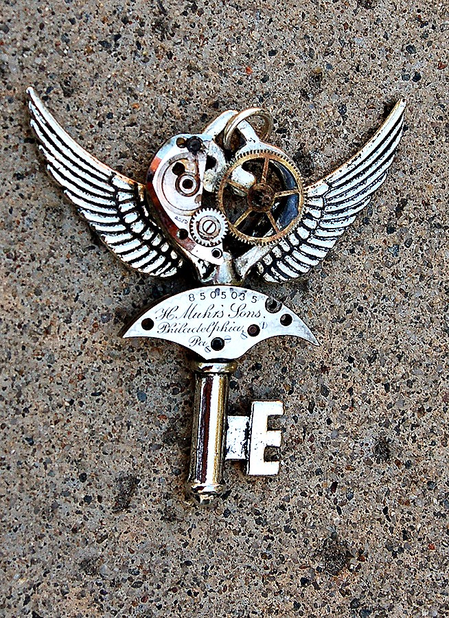 Silver Steampunk Key