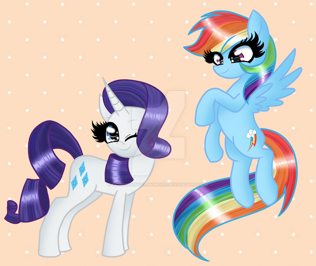 Rarity And Rainbow Dash By GlimmeringClaymore On DeviantArt rarity-and-rainbow-dash-by-glimmeringclaymore-on-deviantart