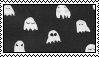 cute cartoon ghosts on a black background
