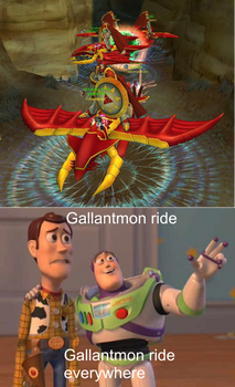 Gallantmon ride everywhere