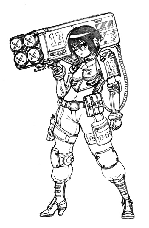 Rocket launcher Girl sketch