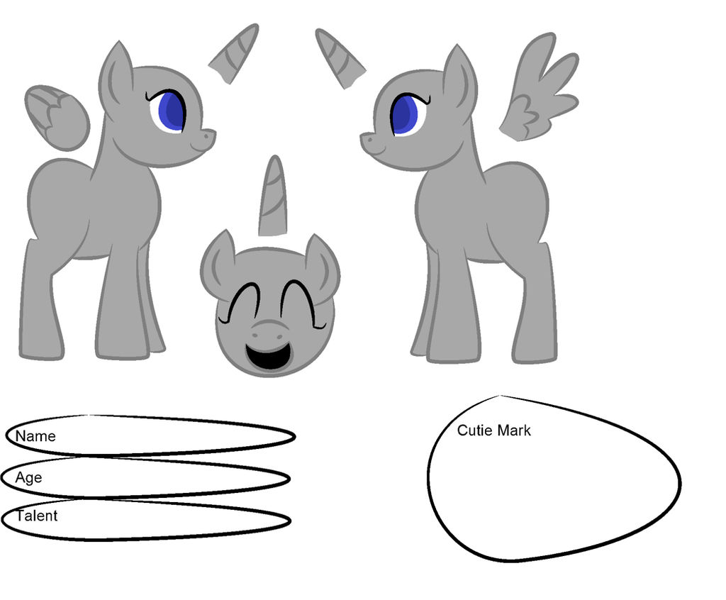 MLP reference sheet base by PonyBassBases on DeviantArt