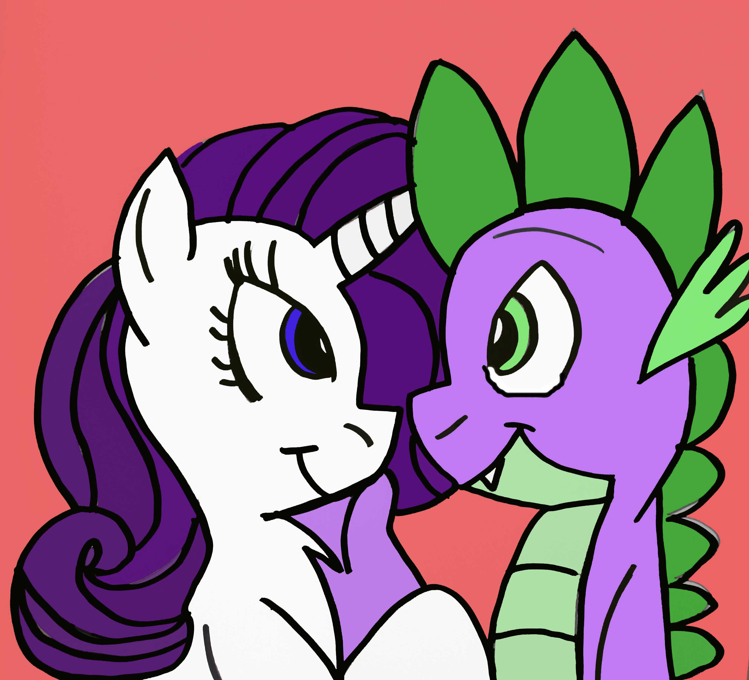MLP-Rarity and Spike by MissSerbianJelena on DeviantArt