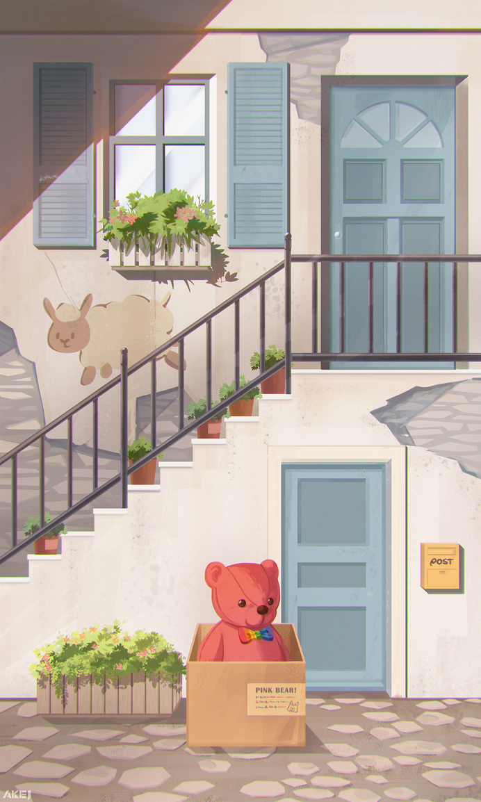 Pink Bear Rescue Pink bear by AKEIdoodles on DeviantArt