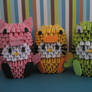 3d origami hello kitties