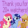 Thank you for 20+ watchers
