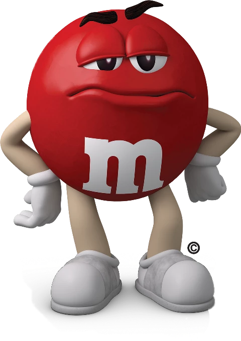 Red M&M's figurine , M&M's Red Talking transparent background PNG clipart