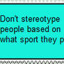 Sport Stereotype Stamp