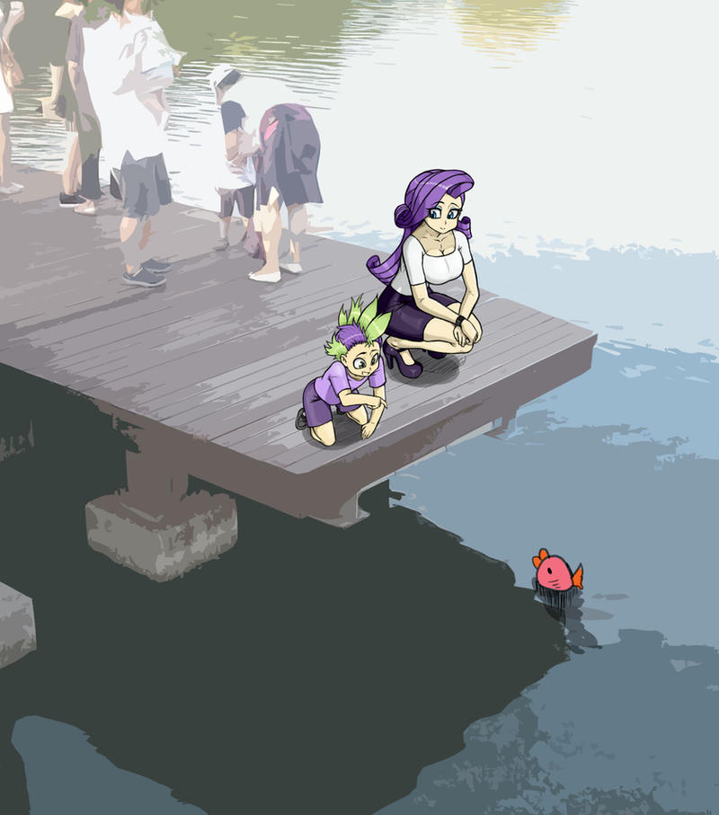 rarity and spike the dragon by franschesco on DeviantArt