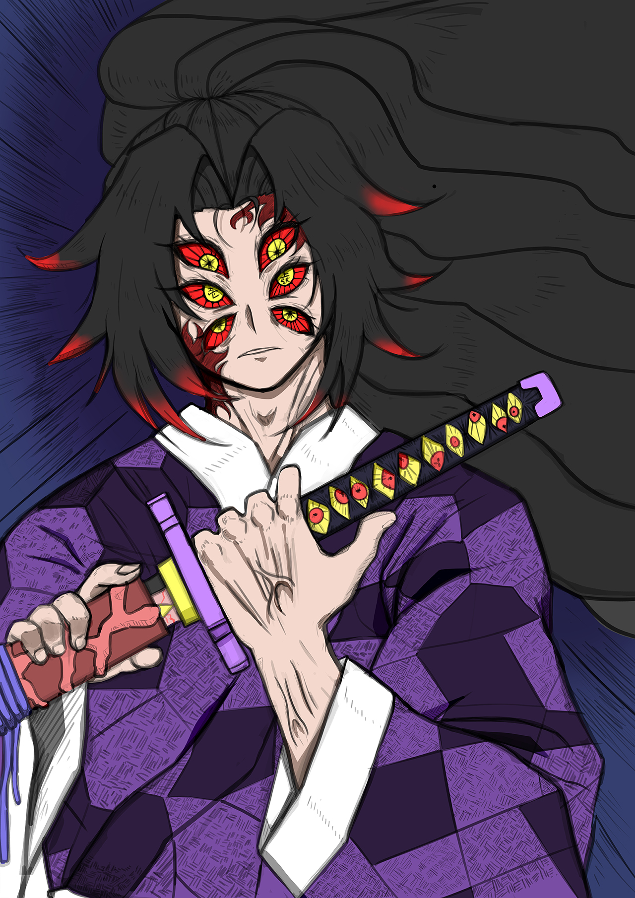 Kokushibo demon slayer kimetsu no yaiba Oni