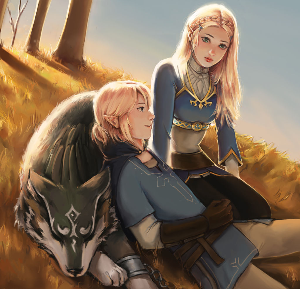 Zelda and Link by mairren