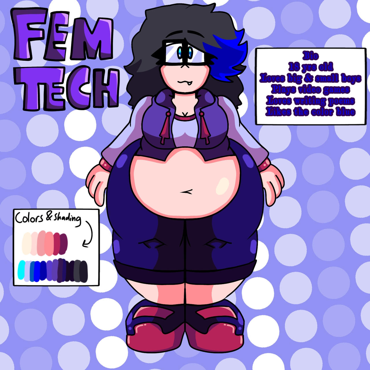 Flo Femtech Fem tech ref sheet by techno14 on DeviantArt