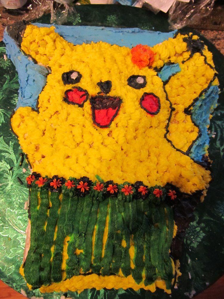 Luau Pikachu Cake