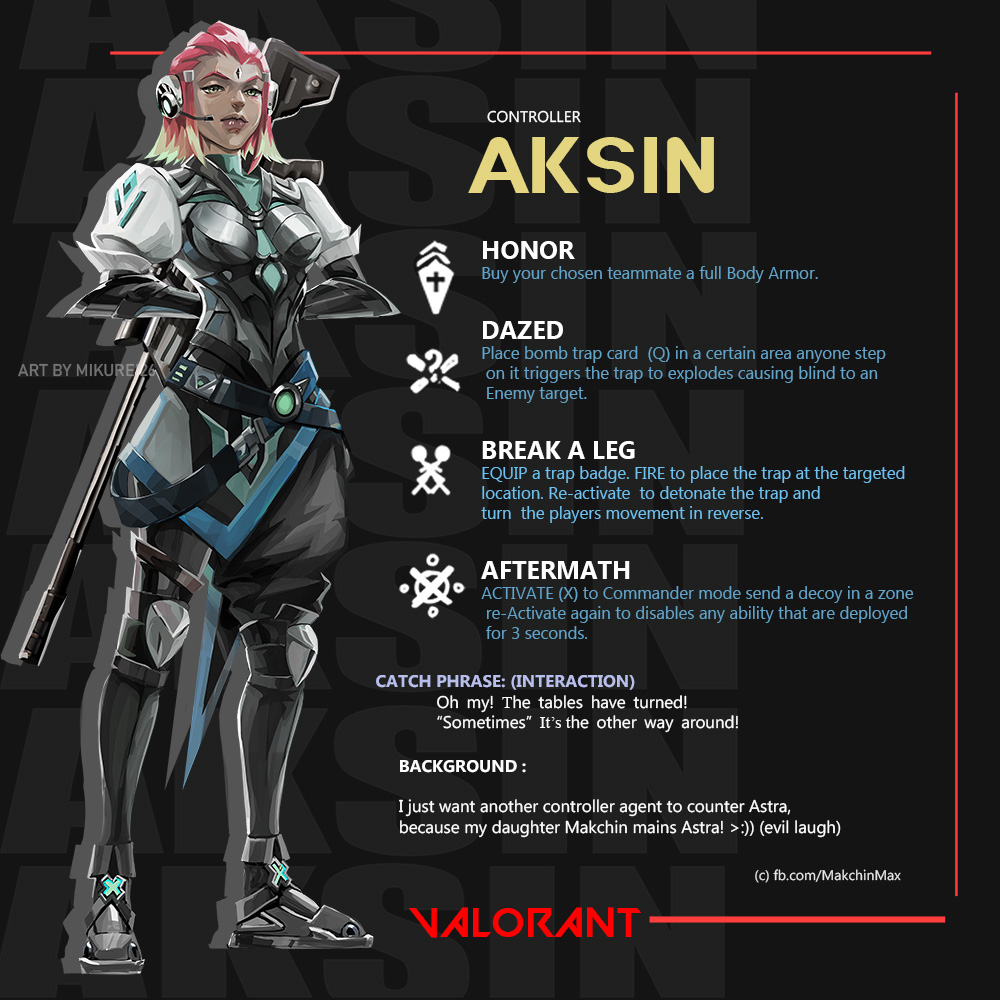 Aksin Valorant Agent fan made by mikurei26 on DeviantArt