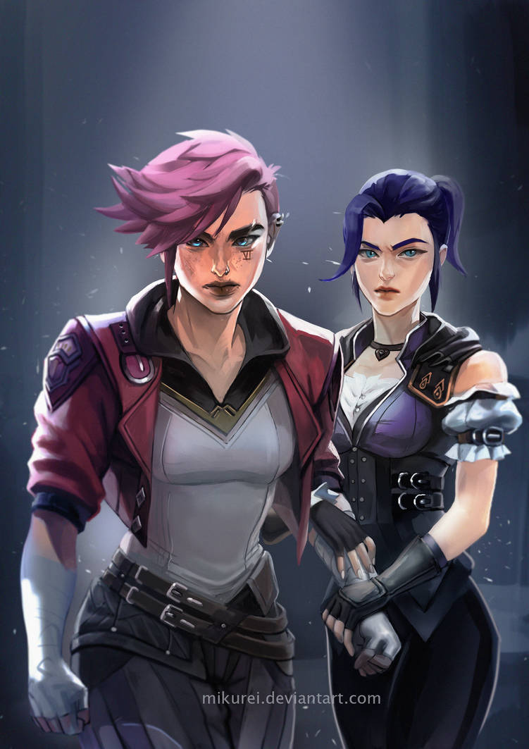 Vi caitlyn Arcane Fanart by mikurei26 on DeviantArt