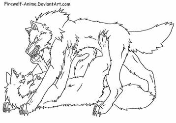 Wolf Pin Line Art