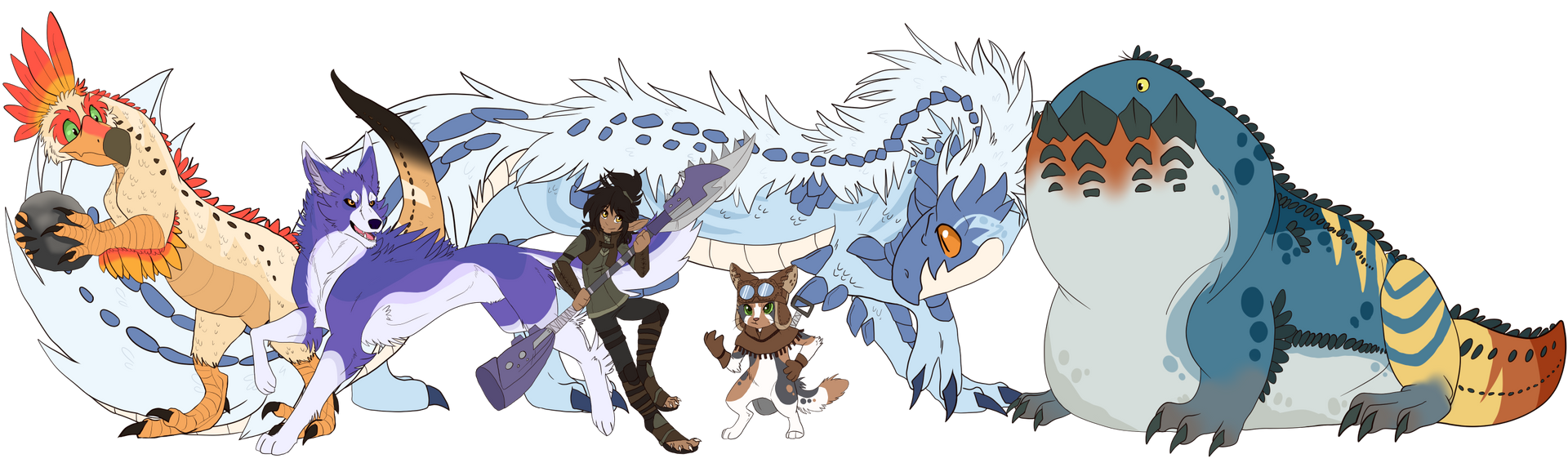 Monster Hunter Team of Monsters by Firewolf-Anime on DeviantArt Monster Hunter Team of Monsters by Firewolf-Anime on DeviantArt