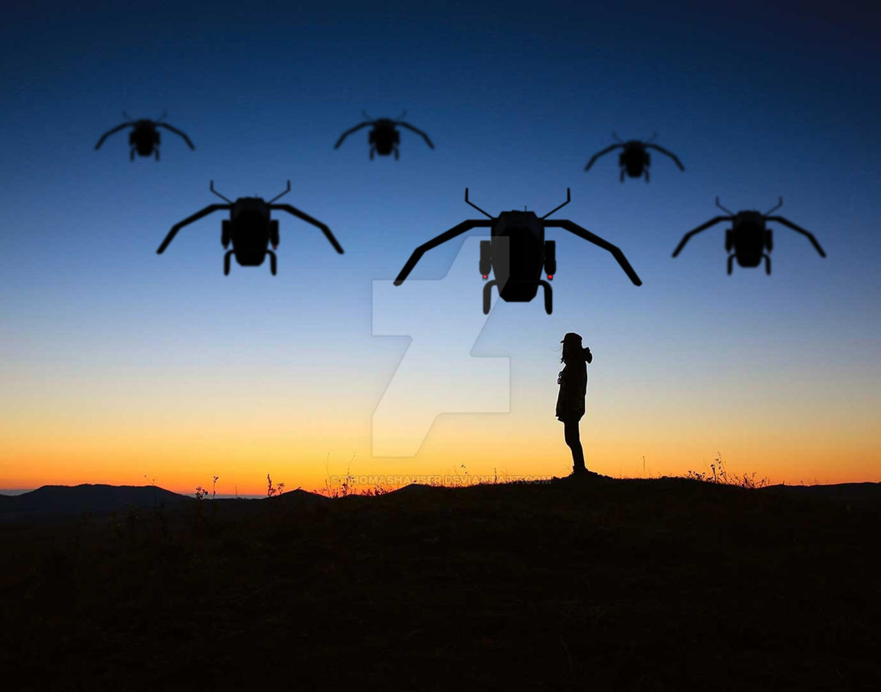 Alien Drone Invasion By Thomashauser On Deviantart Alien Drone Invasion By Thomashauser On Deviantart
