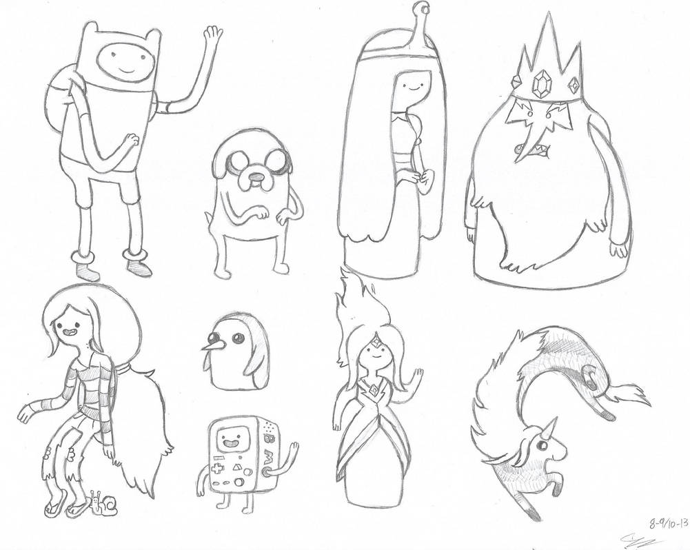 Adventure Time! Character reference sheet. by Kingdragonart on DeviantArt