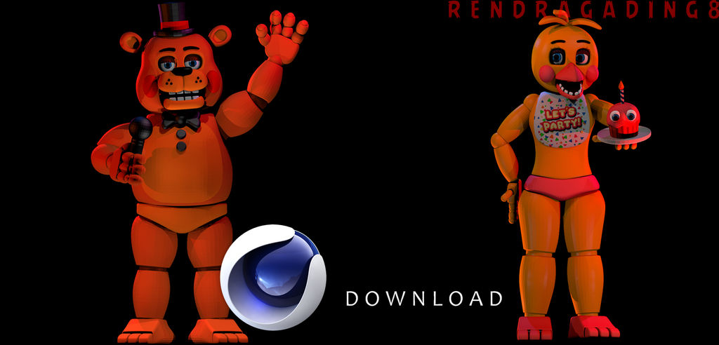 C4d Toy Freddy And Toy Chica Download by rendragading