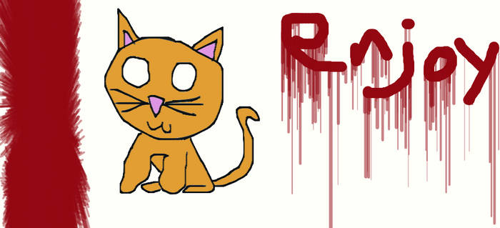 A cat and some blood