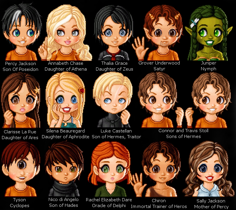 Percy Jackson Characters by krystenperes on DeviantArt