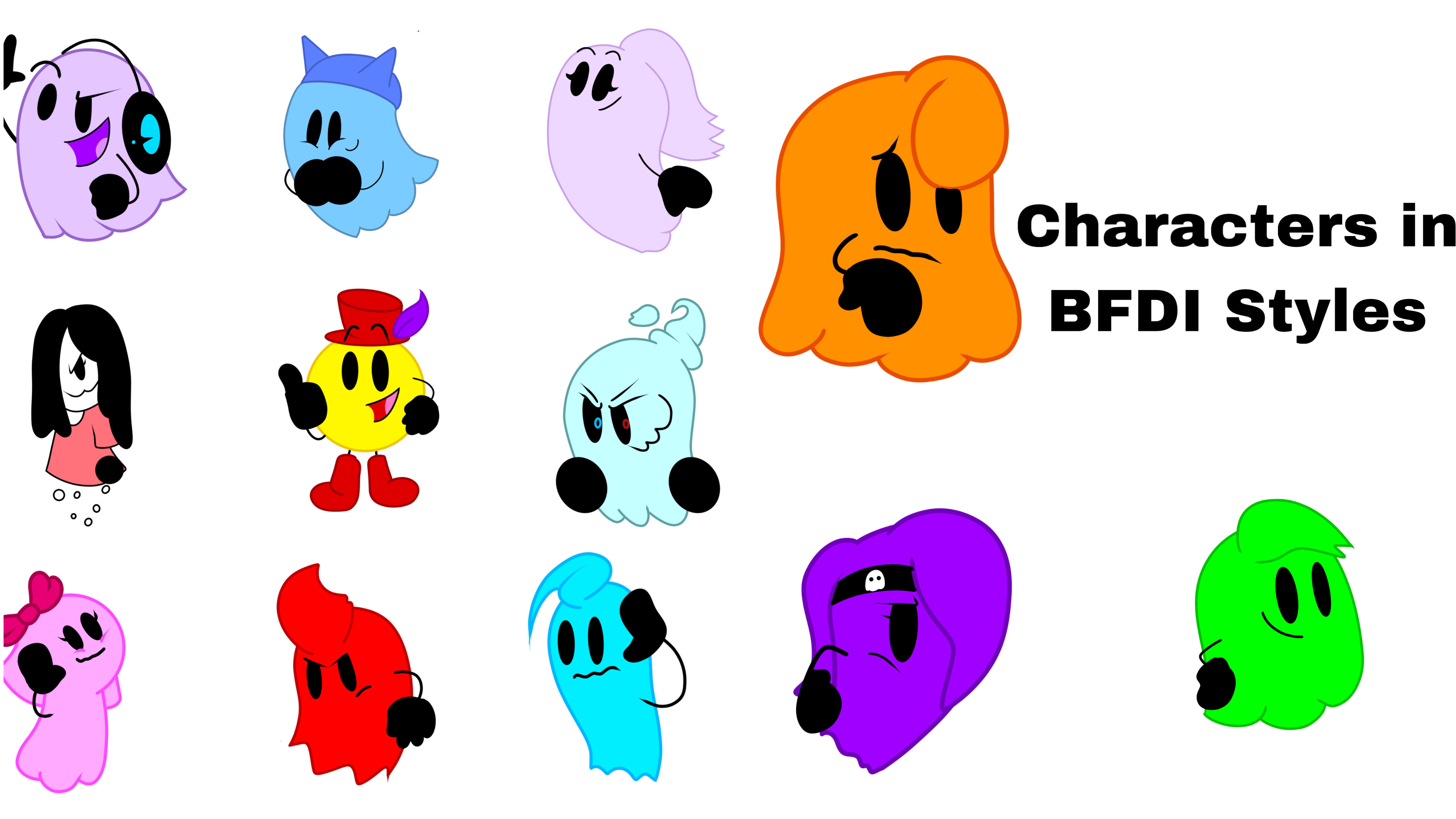 Characters in BFDI Styles by NintendoPlayer7K on DeviantArt