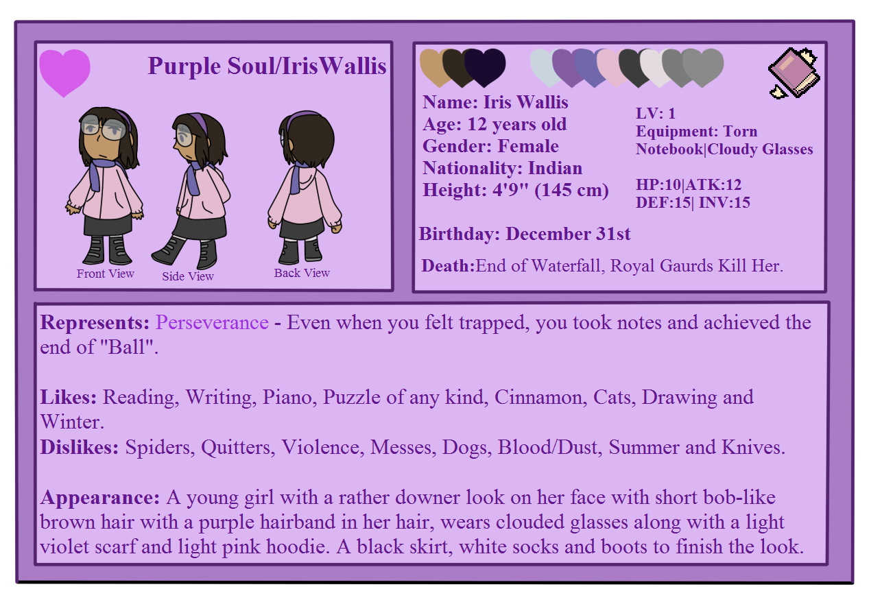 [Undertale] Purple Soul Ref Sheet