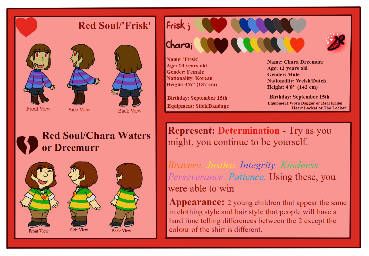 Undertale Red Soul Ref Sheet By Poi Rozen On Deviantart