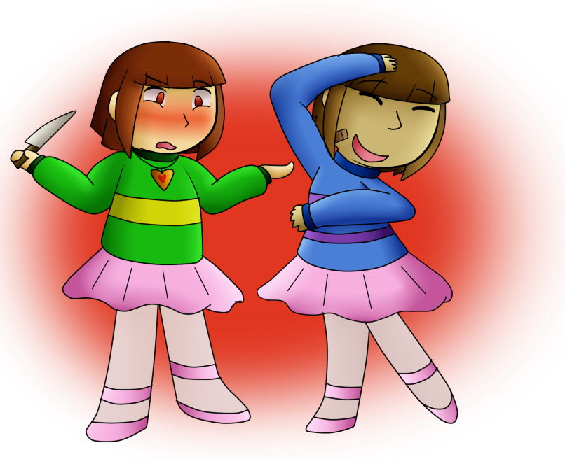 [Undertale AT] Frisk and Chara in Tutus