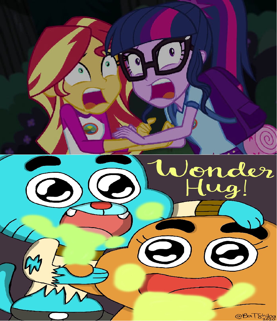 Twilight sunset scared of gumball joy