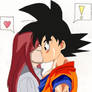 Goku X Erza Kiss