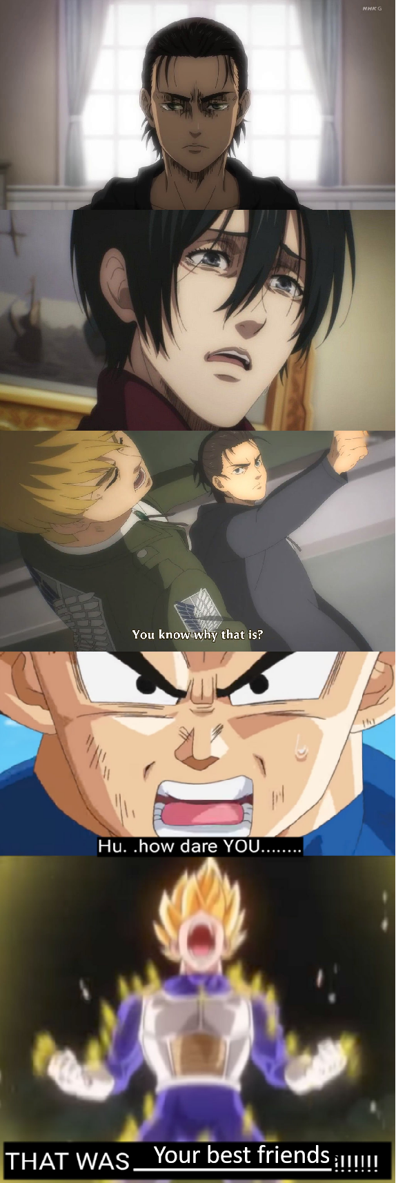 Eren Made Vegeta So Angry!