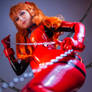 Asuka cosplay (latex plugsuit)