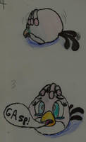 Angry Birds Stella hurt feelings by ilvbrownies
