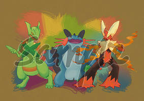 Mega Hoenn Starters @ storenvy