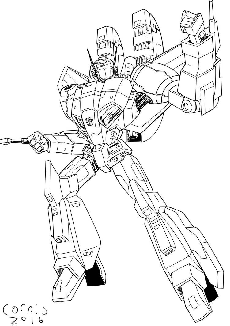Jetfire Line art by CornyCartoons on DeviantArt