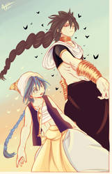 Magi:The labyrinth of magic Aladdin and Judal