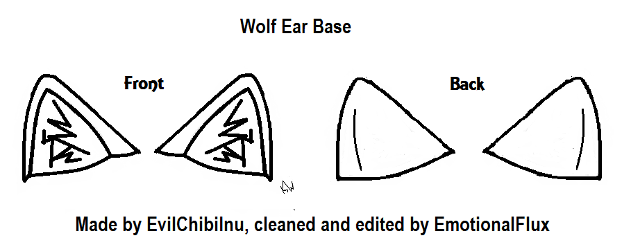 picture Wolf Ears Drawing Base wolf ear reference base by