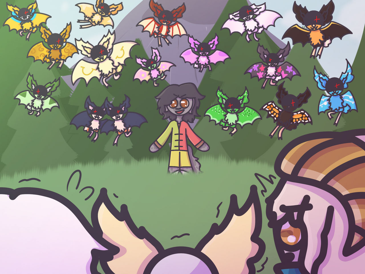 Colorful Bats Deviantart So many bats by Nice4x4 on DeviantArt