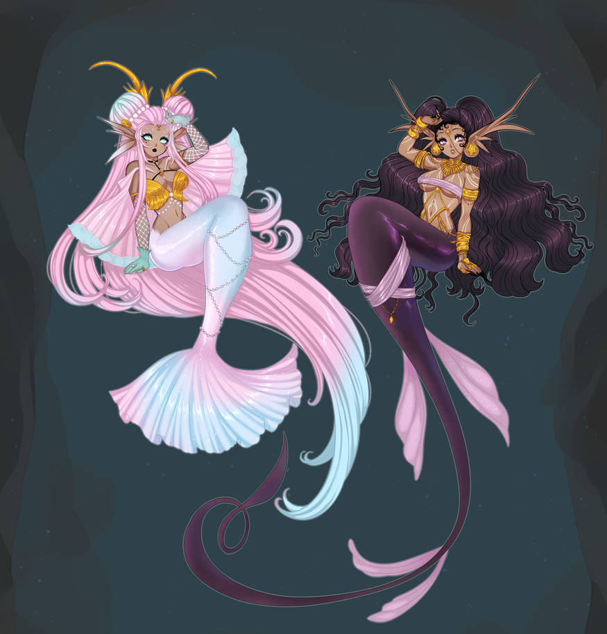 (AUCTION|CLOSED) MERMAIDS Adoptables Batch by Chopup on DeviantArt