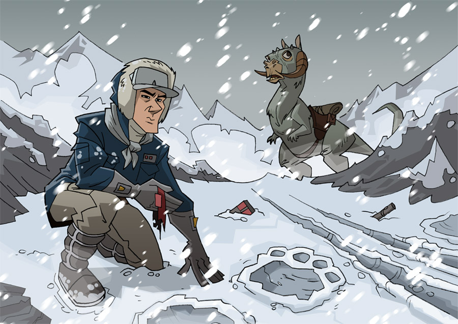 Han looking for Luke on Hoth