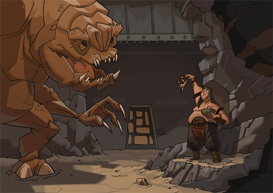 Rancor feeding time by PatrickSchoenmaker on DeviantArt
