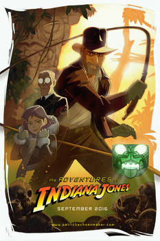 The adventures of Indiana Jones animated poster