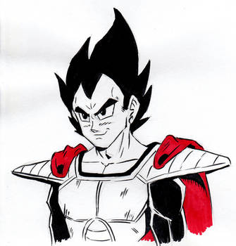 Inktober 11 - Prince Vegeta (DBM)