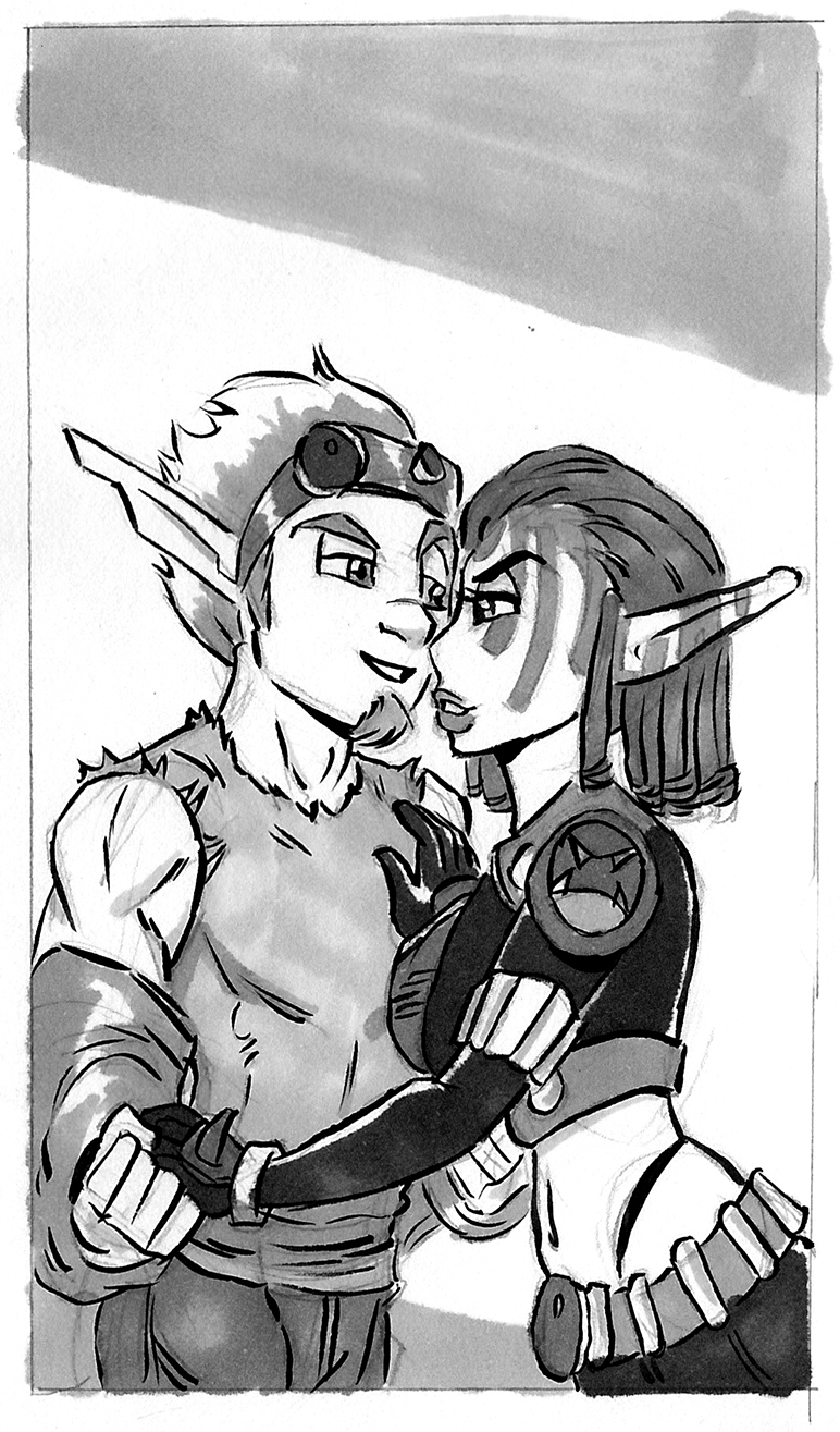 Inktober 23 - Jak x Ashelin