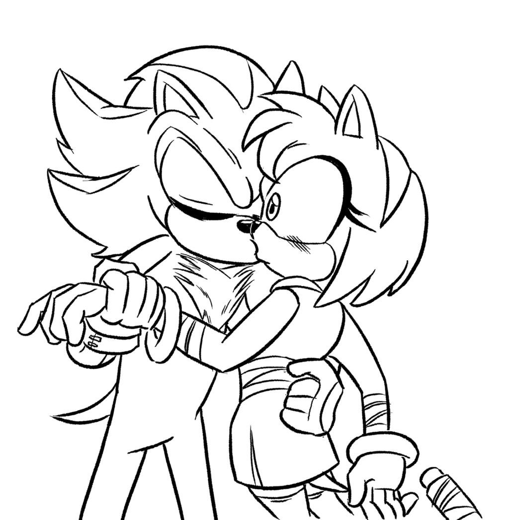 Shadow and Amy (Sonic Boom)' Colored